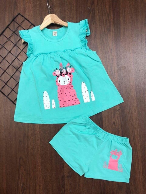 Bộ cotton 4 chiều cánh tiên bé gái 22-42 kg