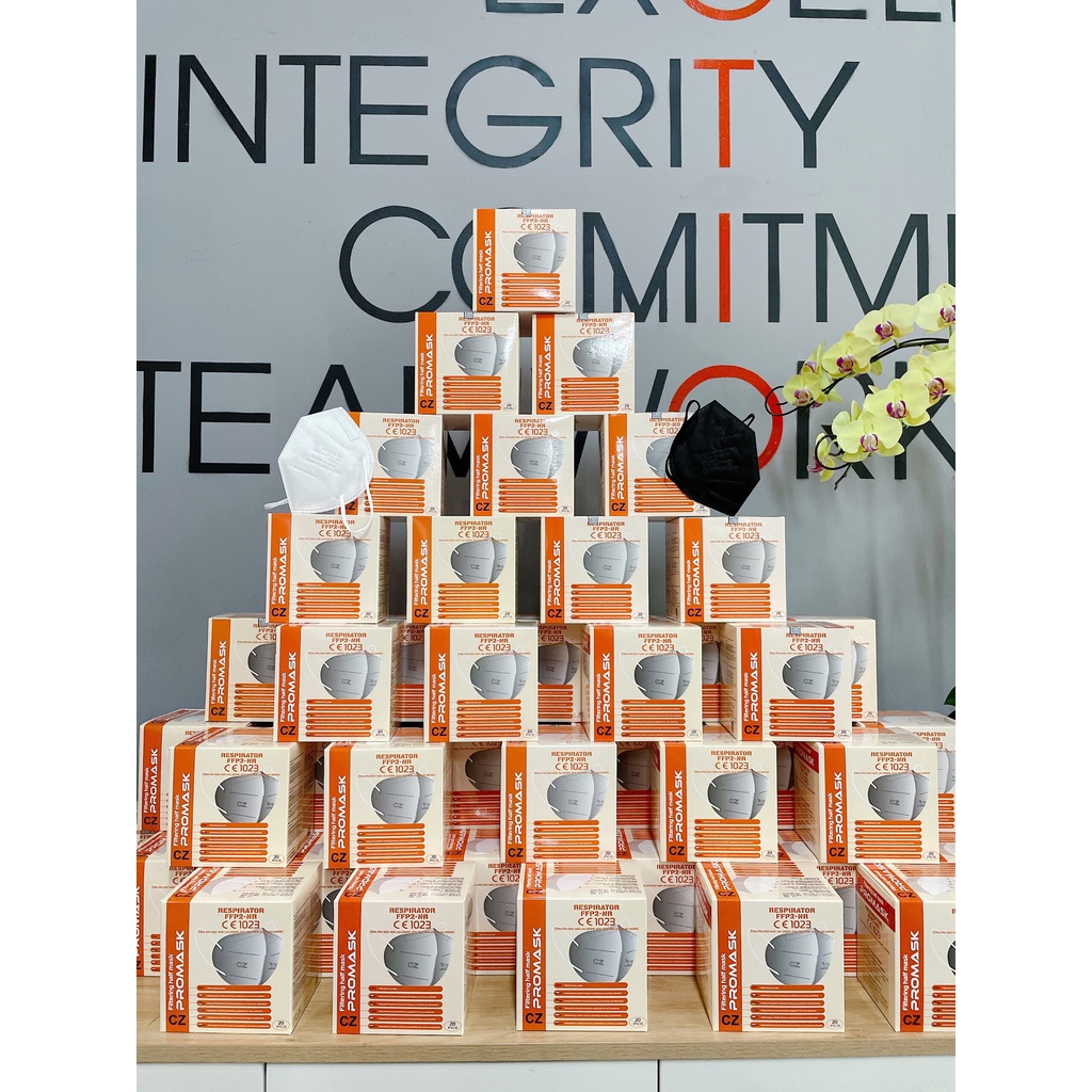 Khẩu trang 5 lớp FFP2 (N95) Thịnh Long - Tiêu chuẩn xuất khẩu Châu Âu,hộp 20 cái, màu trắng và đen | BigBuy360 - bigbuy360.vn