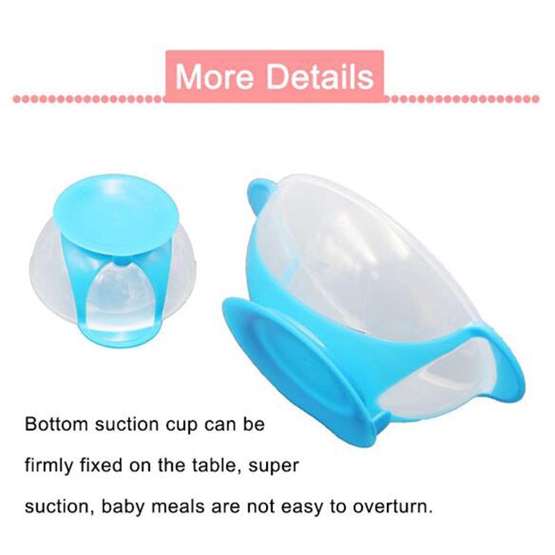 1 Set Baby Tableware Tableware Suction Bowl With Temperature Sensing Spoon Baby Food Baby Dinner Food Dishes