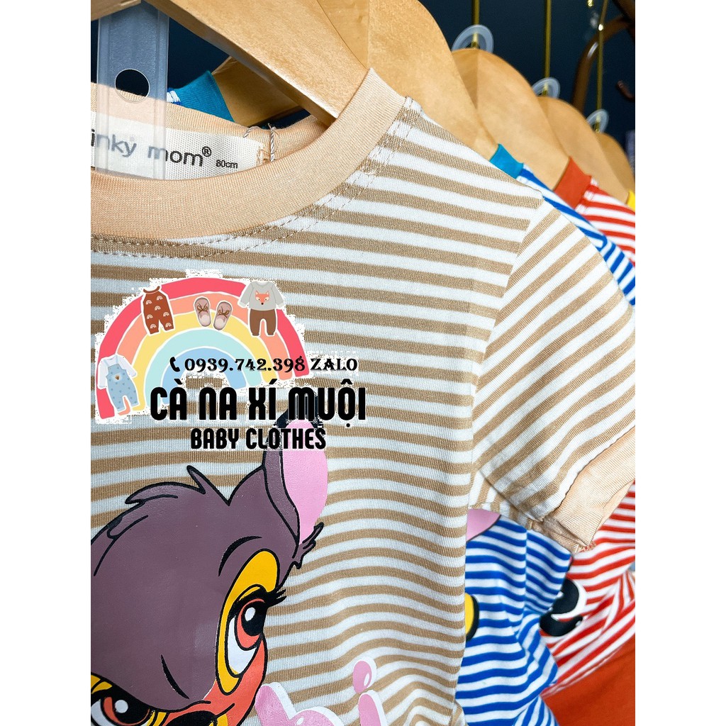 Bộ ngắn tay Minky_mom FREESHIP chất thun lạnh cao cấp hoạ tiết cho bé trai, bé gái đủ màu