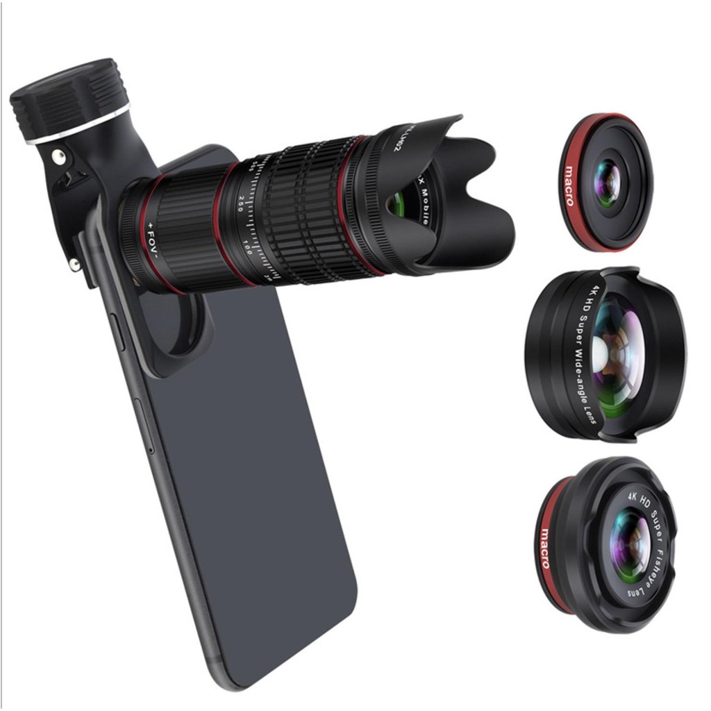 [Sale Sập Sàn] Phone Camera Lens, 5 In 1 Telephoto Lens Full Kit Japan - AD