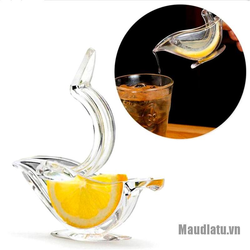 OneMetert☀Acrylic Lemon Clip Transparent Fruit Juicer Home Kitchen Bar Gadget Boat Shape