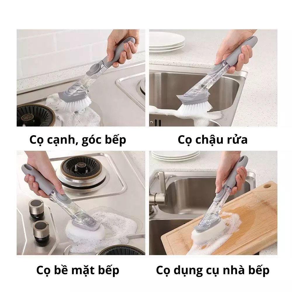 Bàn chải đa năng có Bơm chất tẩy rửa nhiều đầu cọ chống xước mã 70018