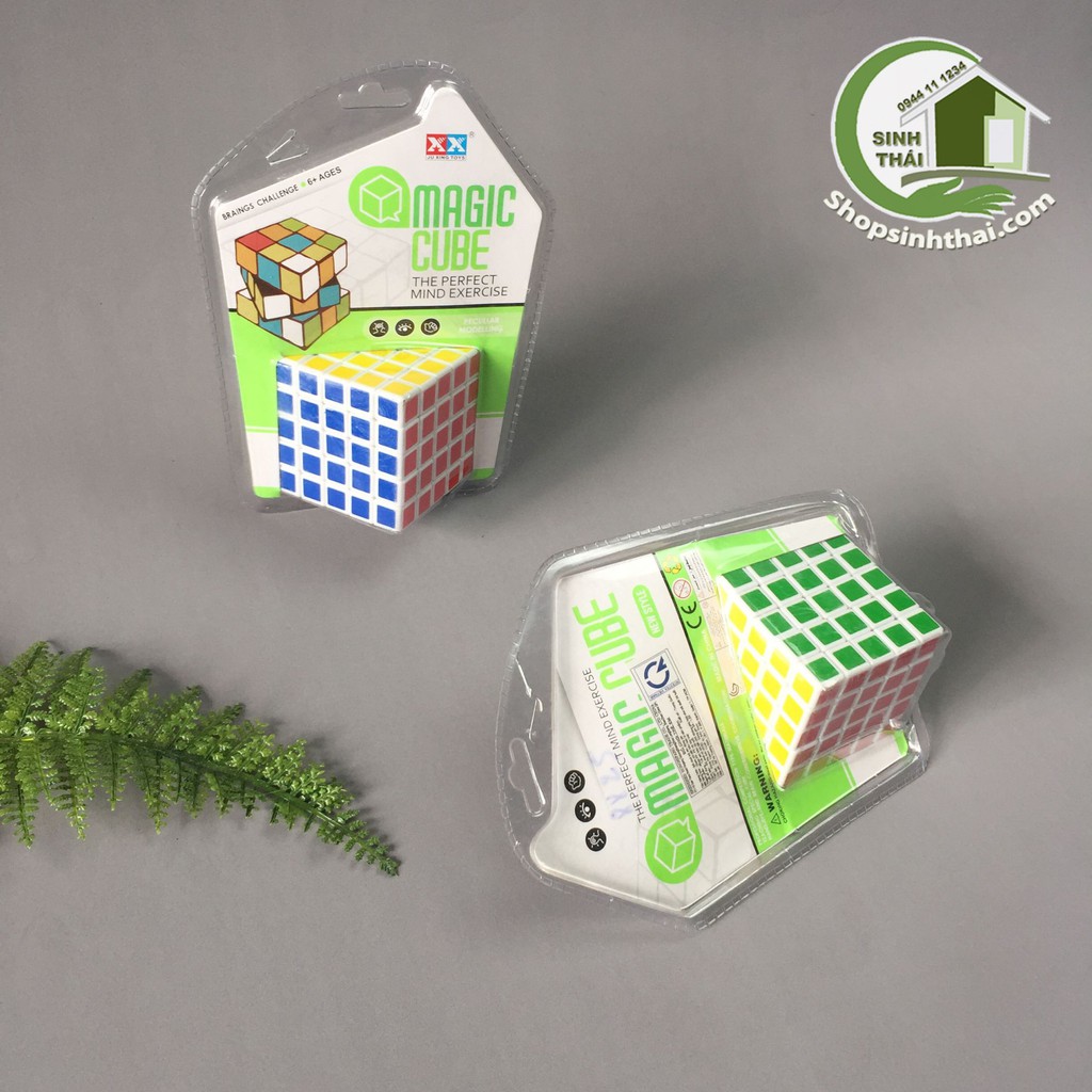 Cục rubik đồ chơi 5x5x5 trong vỉ ( kích thước 6cm x 6cm)