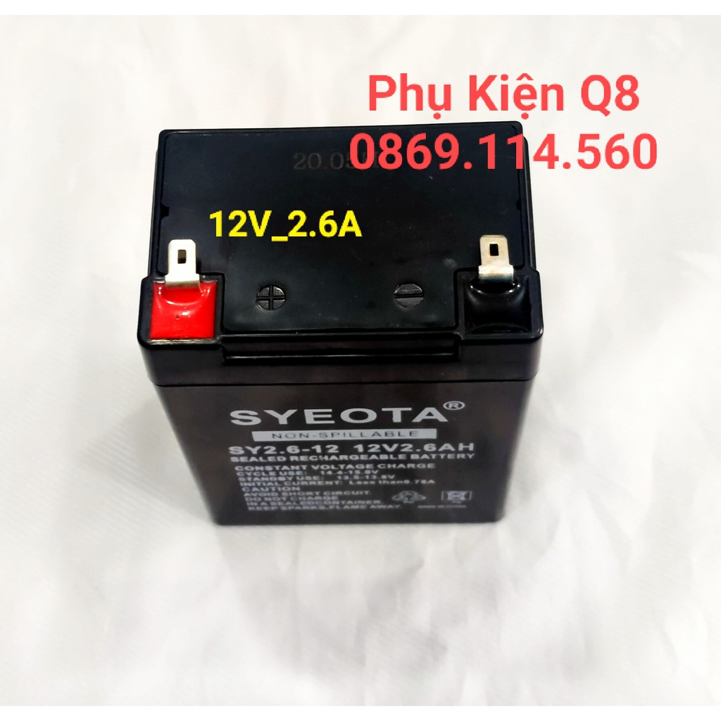 Bình Acquy Loa kéo 12V-2.6/2.8Ah