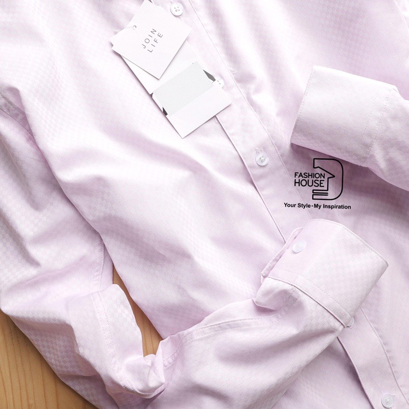 Áo Sơ Mi Nam Tay Dài Cổ Thuyền Chống Nhăn Mát Thoải Mái, Áo Sơ Mi Công Sở Nam Tính Lich Lãm Vải Dệt Kim Cương Sang Trọng | BigBuy360 - bigbuy360.vn