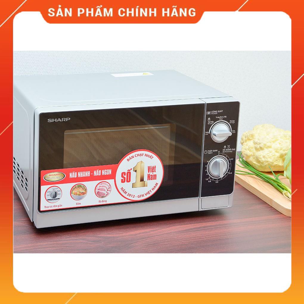 [FreeShip] R-205VN-S | R-203VN-M | Lò vi sóng Sharp cơ không nướng 20 lít 800W (Hàng chính hãng - Bảo hành 1 năm)