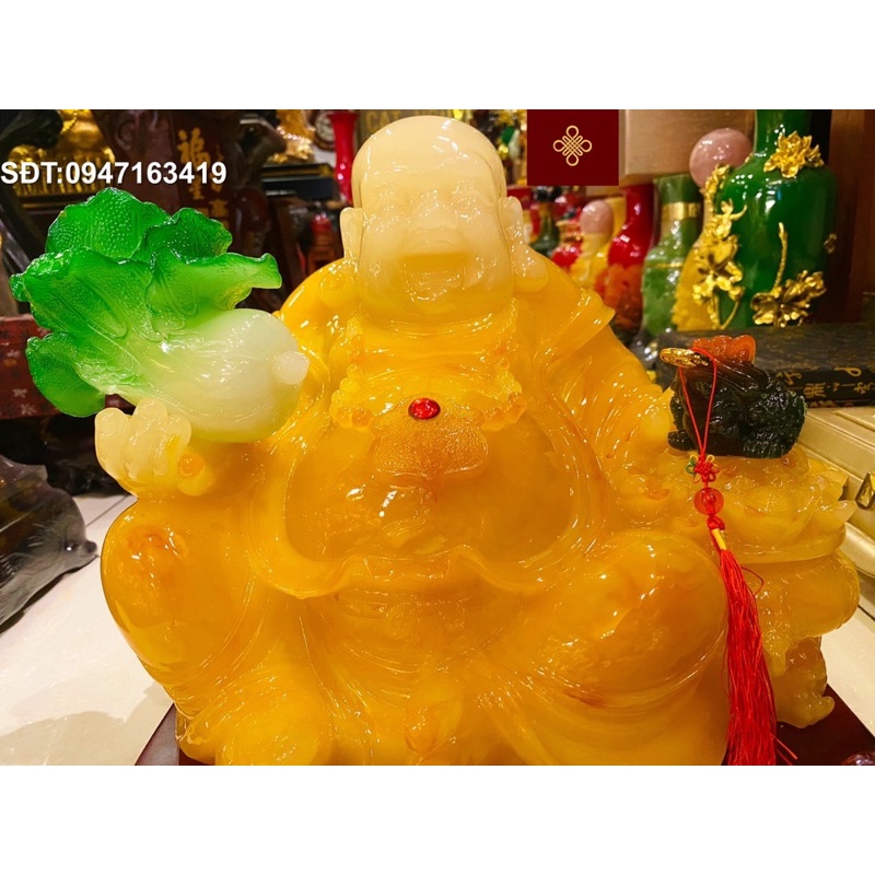 Tượng Phật Di Lặc phong thuỷ màu mật ong