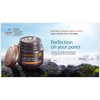MẶT NẠ ĐẤT SÉT TRO NÚI LỬA INNISFREE SUPER VOLCANIC PORE CLAY MASK