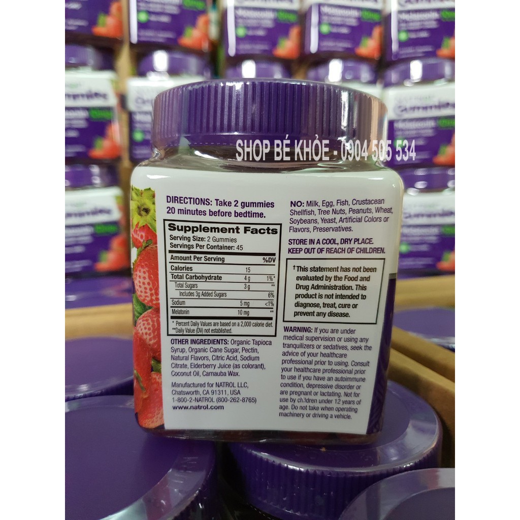 Kẹo ngủ Sleep Natrol Melatonin 5mg, 10mg - Hỗ trợ giấc ngủ với Natrol Melatonin