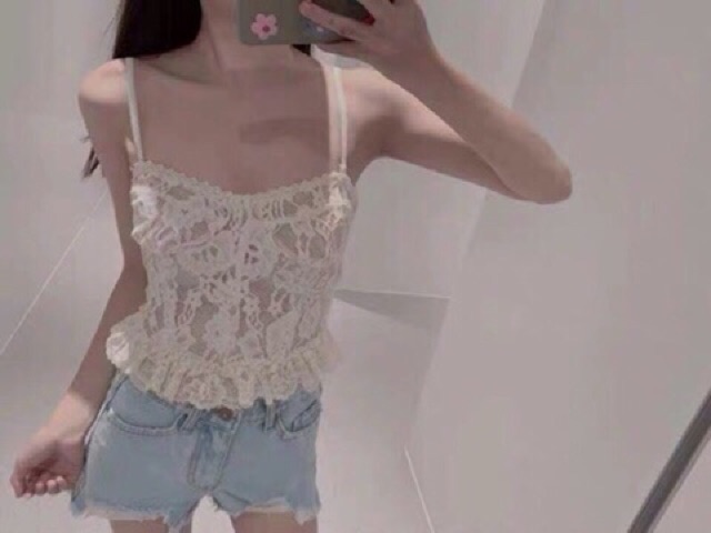 SẴN Áo hai dây ren gợi cảm chéo dây lưng chân váy voan dài tiểu thư hàng thiết kế J0032 ẢNH THẬT CUỐI | BigBuy360 - bigbuy360.vn