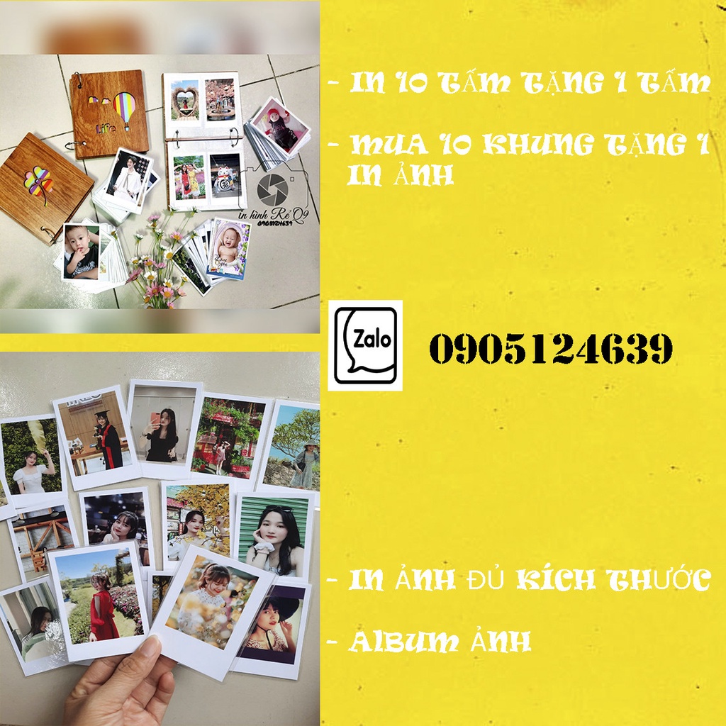 in ảnh 6x9 ép  in theo yêu (in 10 tấm tặng 1 tấm)