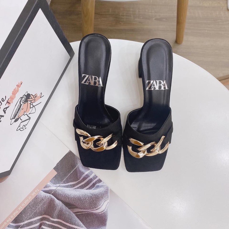 GIÀY GUỐC GÓT VUÔNG ZARA 7PHÂN