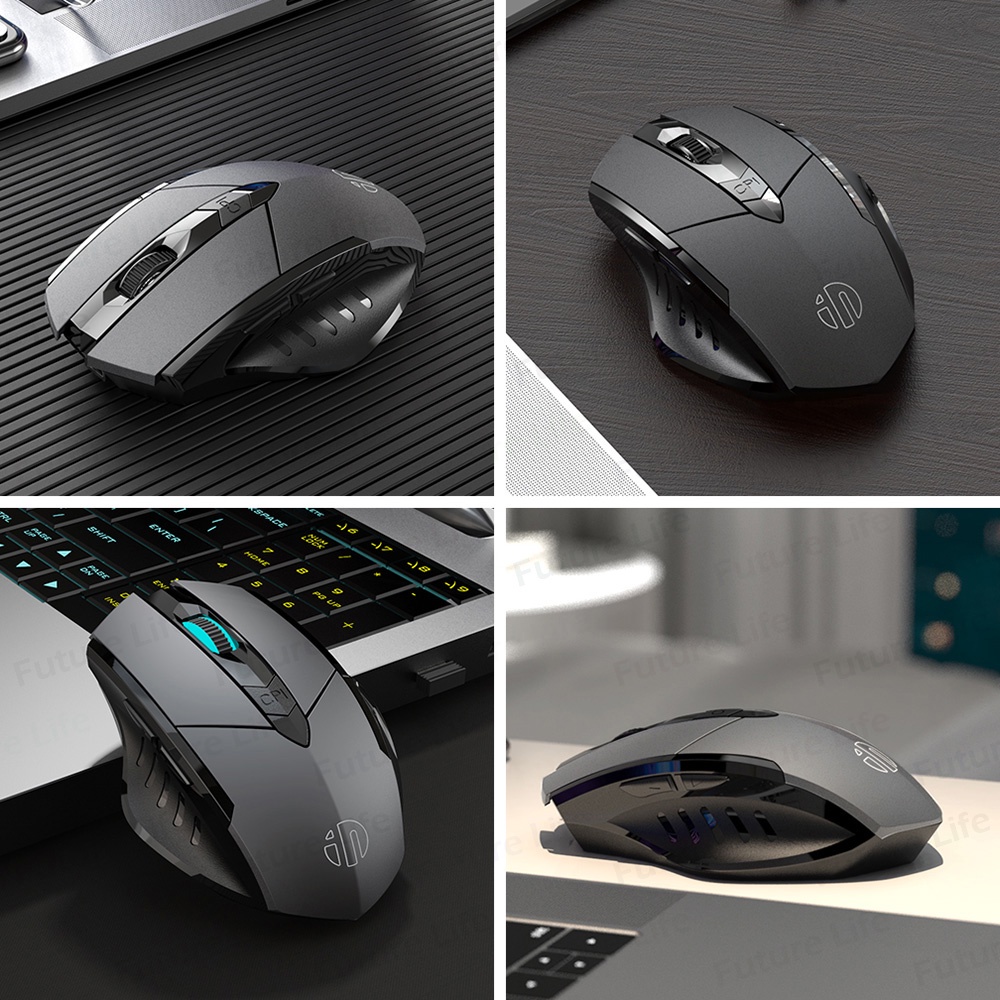 Chuột không dây pin sạc Inphic PM6 - Chuột bluetooth cao cấp, mẫu mã đẹp, bấm siêu êm, không cần thay pin rất tiện lợi