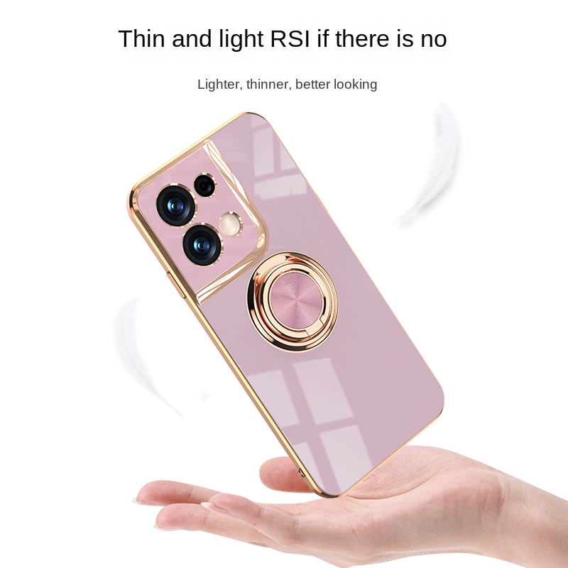 Ốp Điện Thoại Mạ Điện 6D Có Vòng Đỡ Chống Rơi Cho oppo Reno 8 pro 5G Reno8 5G