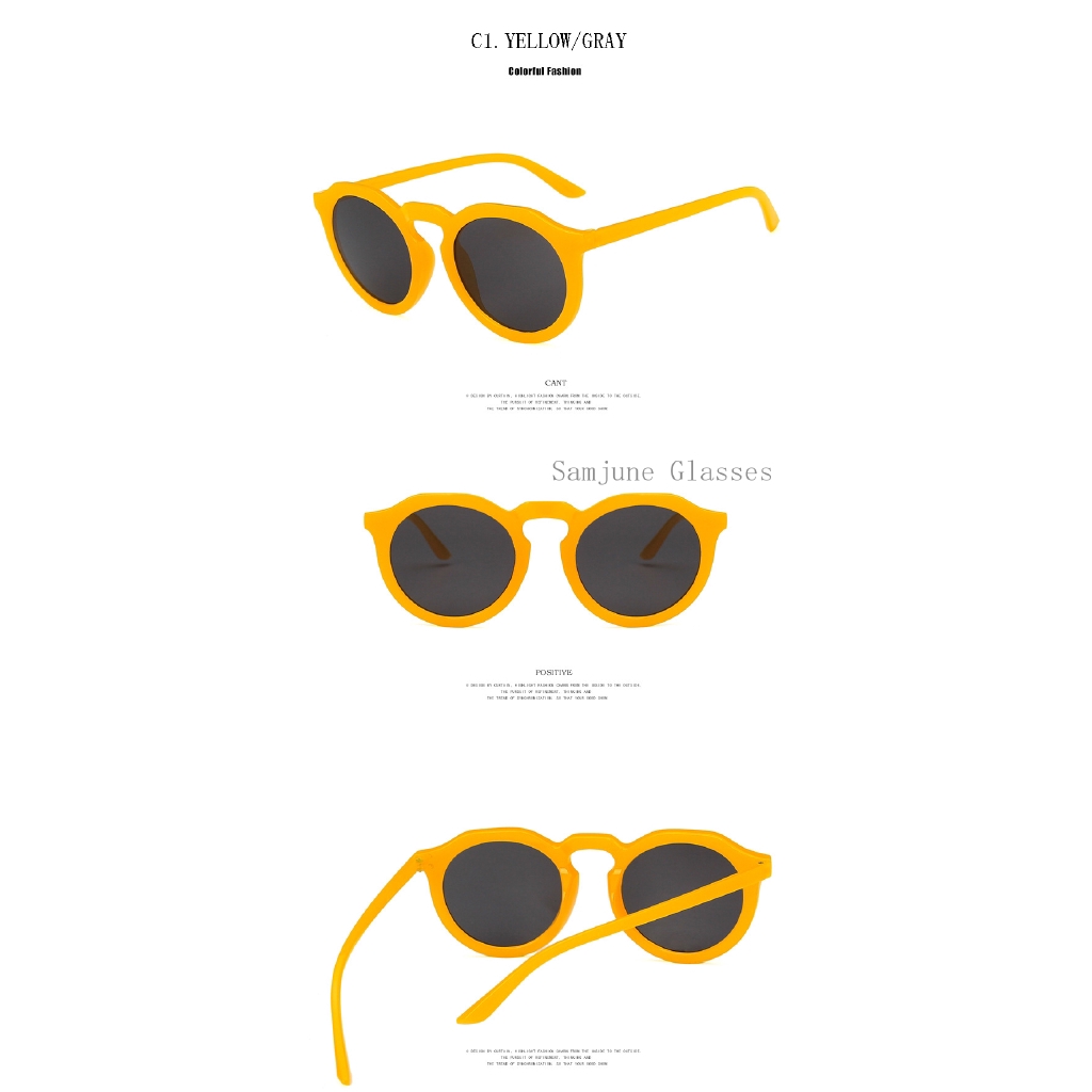 Kính mát SAMJUNE màu sắc tươi trẻ phong cách Hàn Quốc cổ điển thời trang