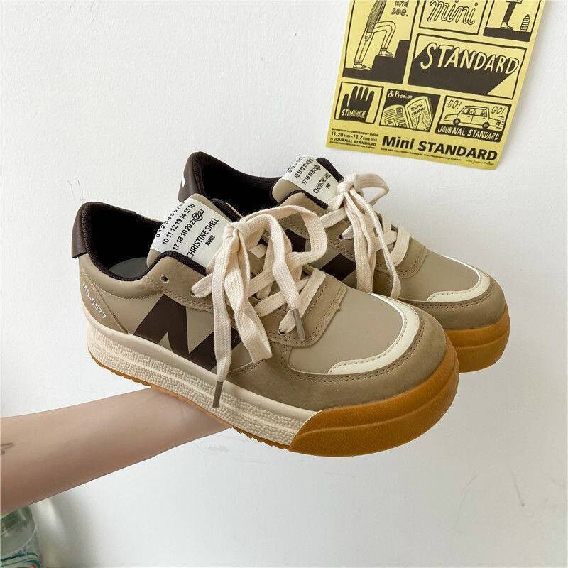 (NBL k19)giày nữ da lộn sneaker đế 3cm from dáng cứng hót