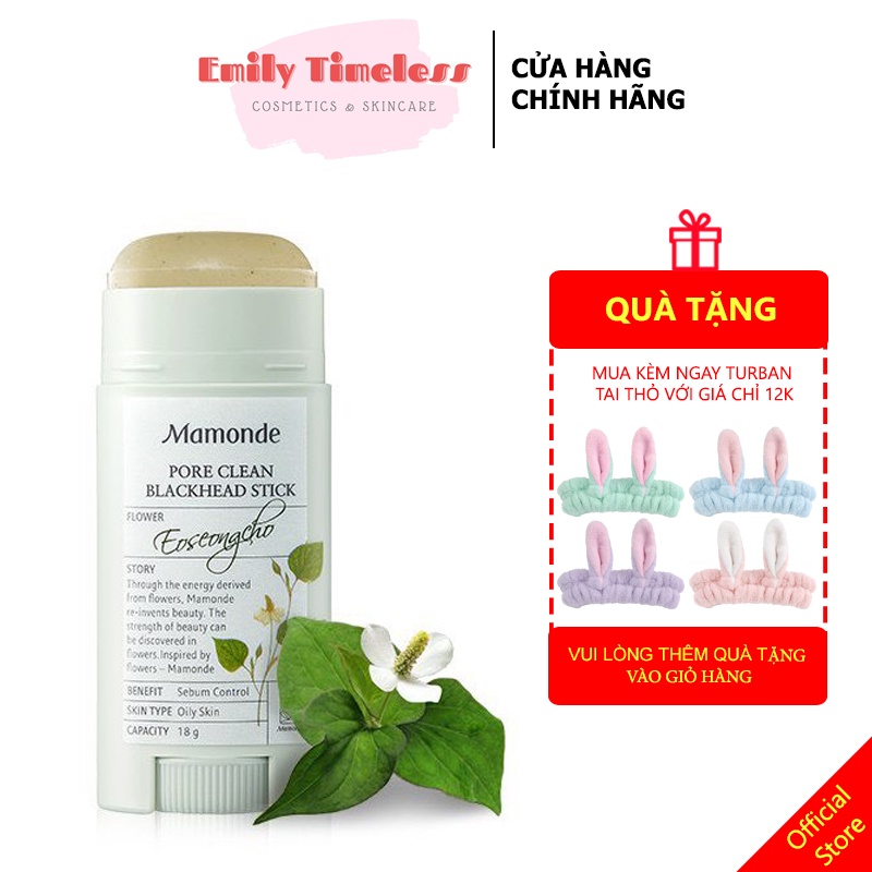 Thanh Lăn Mamonde Pore Clean Blackhead Stick Giảm Mụn Đầu Đen Thu Nhỏ Lỗ Chân Lông 18g