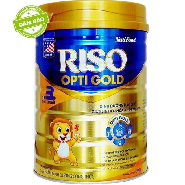 Sữa Bột Riso OptiGold Số 3 NutiFood Lon 900g