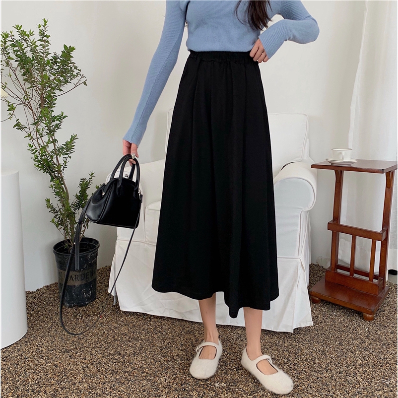 SUXI Chân Váy Chữ A Xếp Li Phong Cách Hàn Quốc