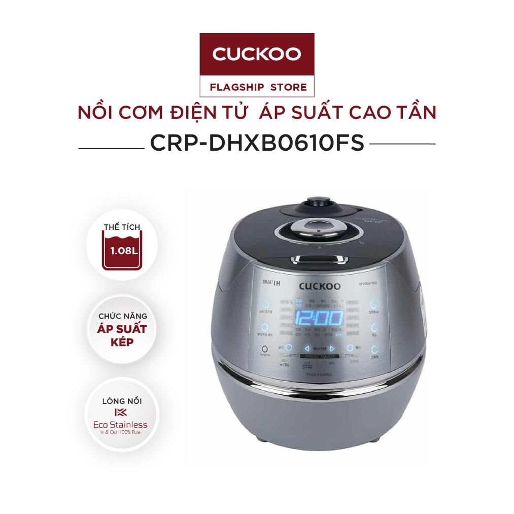 Nồi Cơm Điện CUCKOO 1.08 lít CRP-DHXB0610FS - HÀNG CHÍNH HÃNG