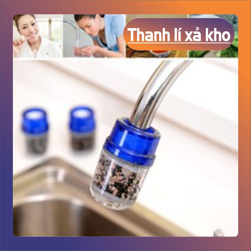 Đầu Lọc Nước Mini tại Vòi - Phân tử hoạt tính (Mẫu nhỏ xanh) -Gía Sốc- marubeo