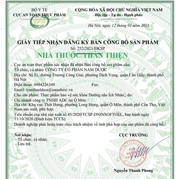 DƯỠNG NÃO ÍCH NHÂN – Hỗ trợ lưu thông máu, tăng cường tuần hoàn não, giảm đau đầu, mất ngủ (20 viên)