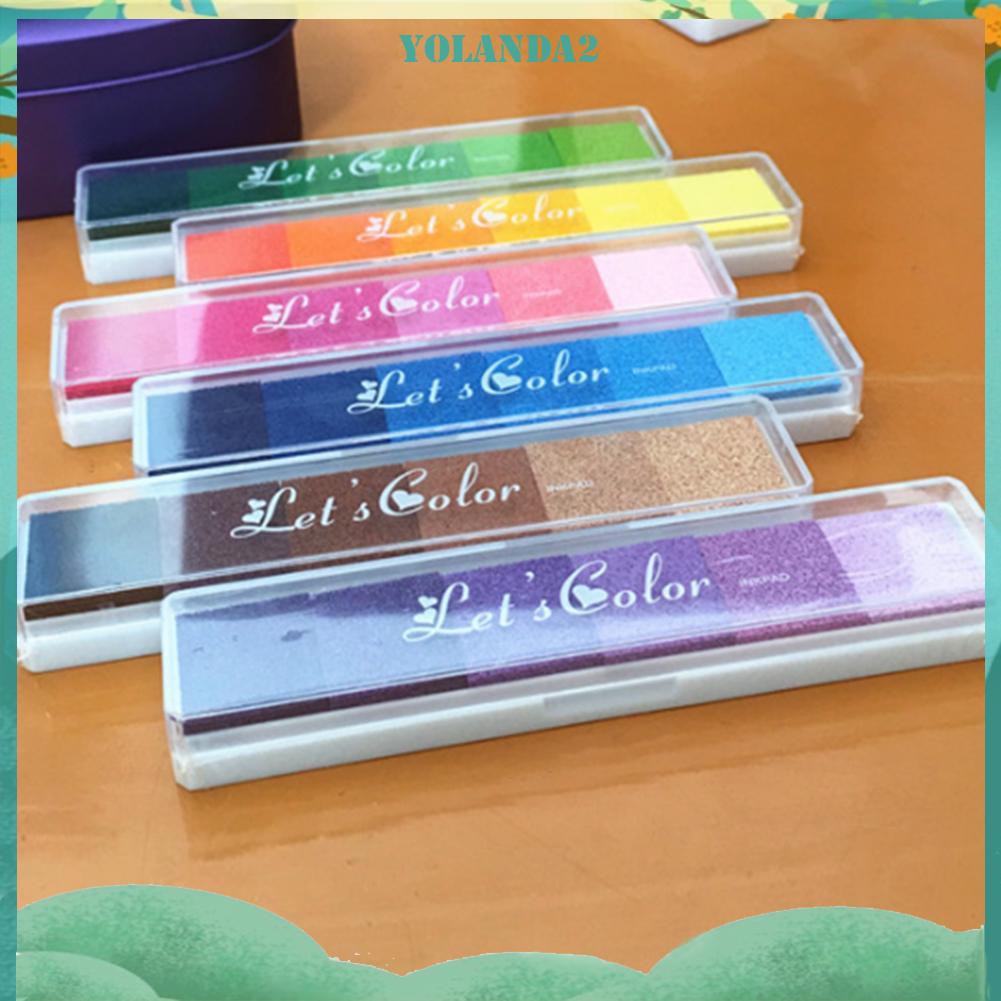 Bộ mực in dấu nhiều màu sắc trang trí sổ lưu niệm