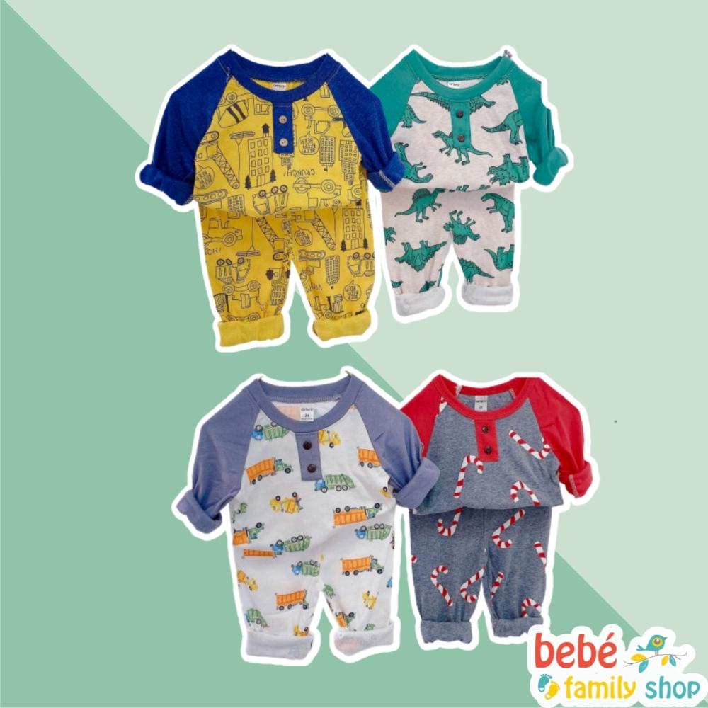 Đồ ngủ bé trai Bộ đồ dài tay bé trai thun cotton bozip 1 đến 2 3 4 5 tuổi - STDA