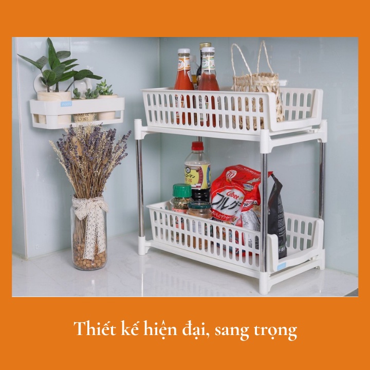 Kệ trượt Inochi đựng gia vị, sách, mỹ phẩm, kệ nhà bếp, phòng tắm cao cấp, tiện dụng Vapu HCM chất lượng Nhật Bản