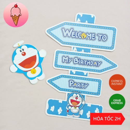 Bảng Welcome Trang Trí Sinh Nhật Bé Trai Bé Gái Nhiều Chủ Đề Siêu Đáng Yêu Dễ Thương - Kem Shop K13