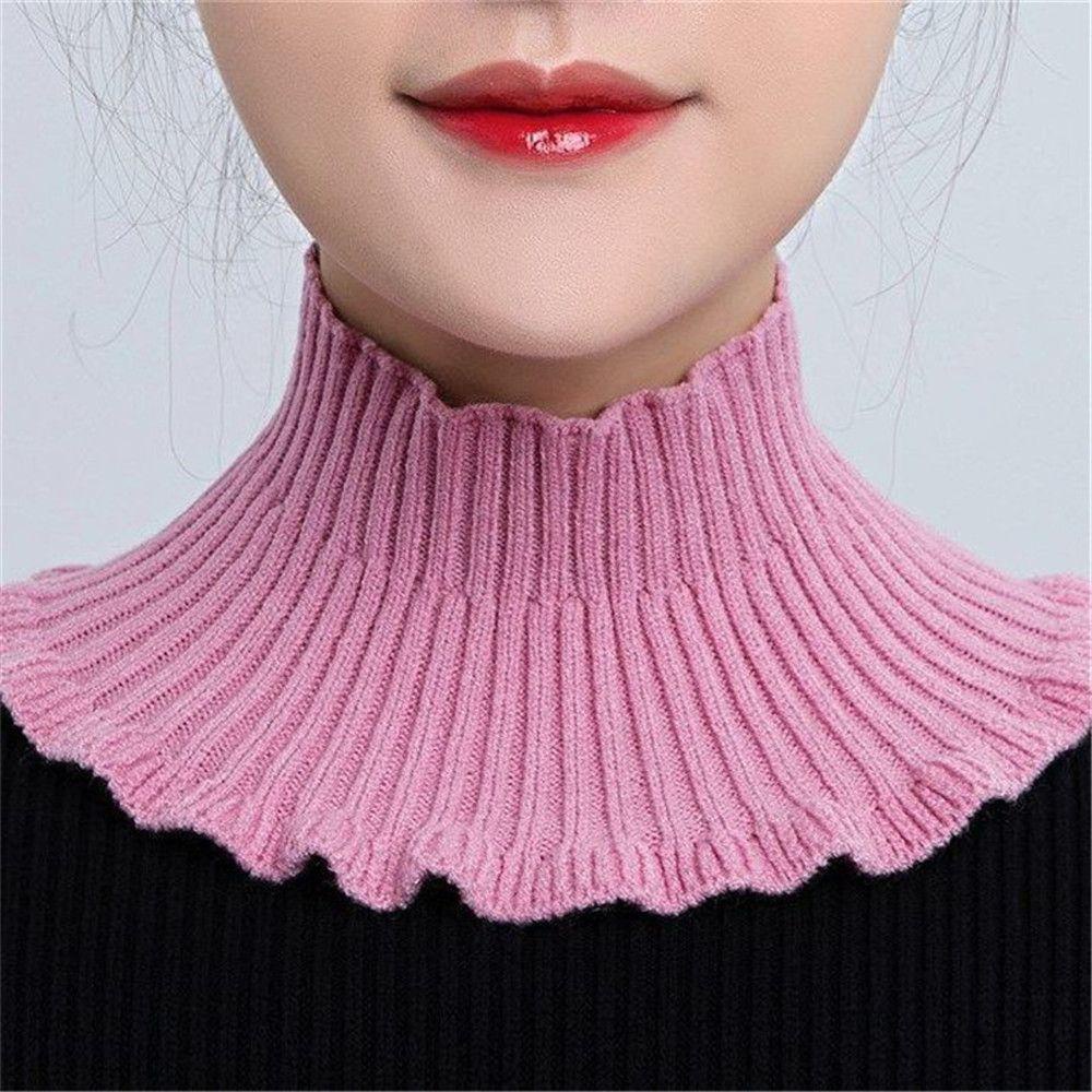 EUTUS Cổ Áo Giả Dệt Kim Chống Gió Tháo Rời Được Thời Trang