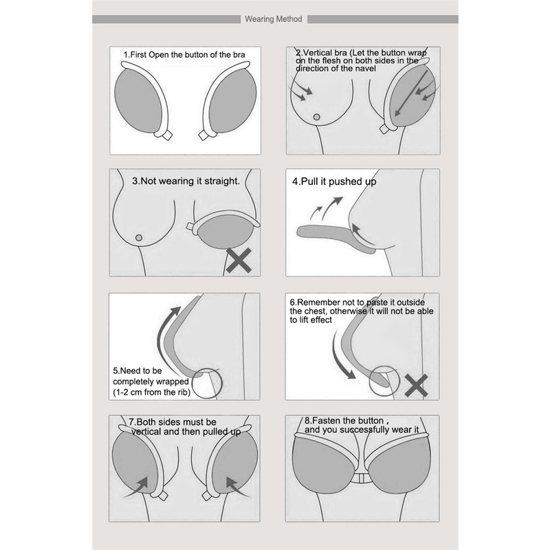 FINETOO Miếng Dán Nâng Ngực Bằng Silicone Tự Dính Hình Cánh Bướm Có Thể Tái Sử Dụng