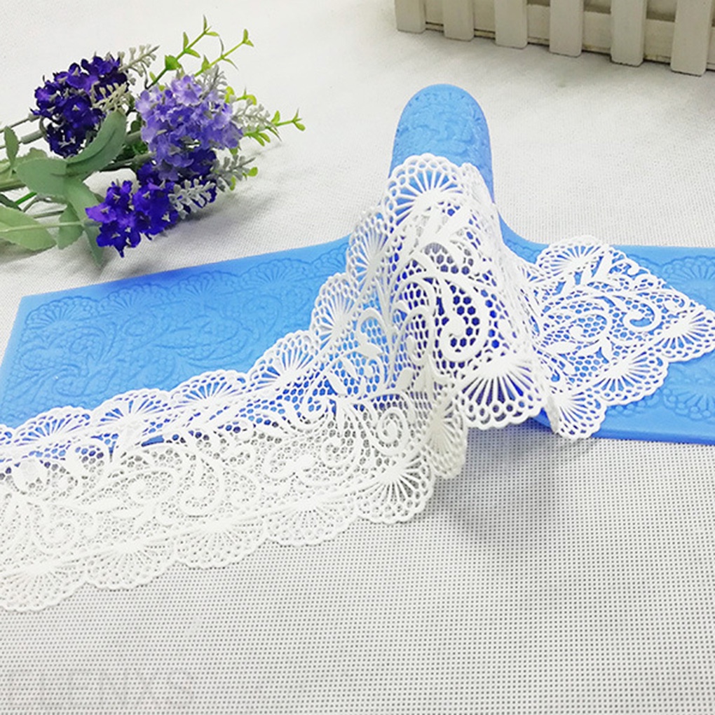 Silicone Khuôn Silicon Làm Kẹo Đường Họa Tiết Ren Hoa Diy