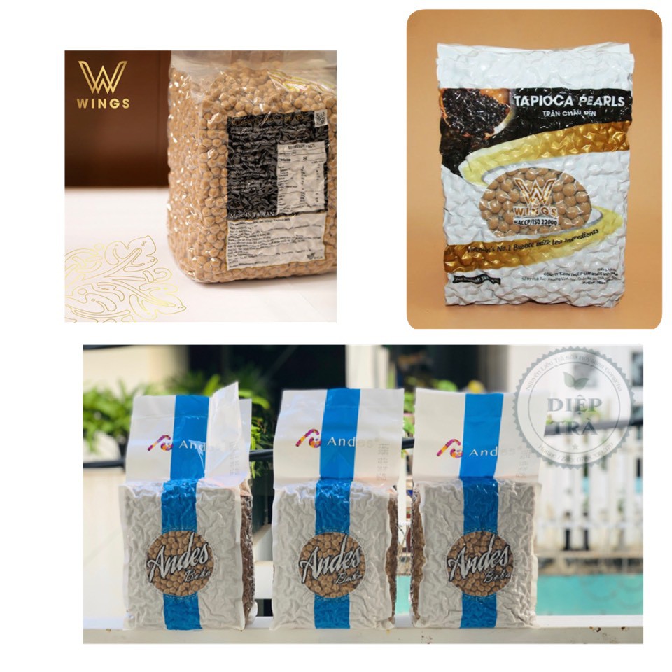 Trân Châu  đen  vị caramel 3kg các hãng: Andes Đài Loan/ Wings Đài Loan/ Wings Việt Nam