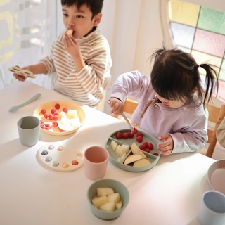 Mushie set 2 thìa ăn silicone