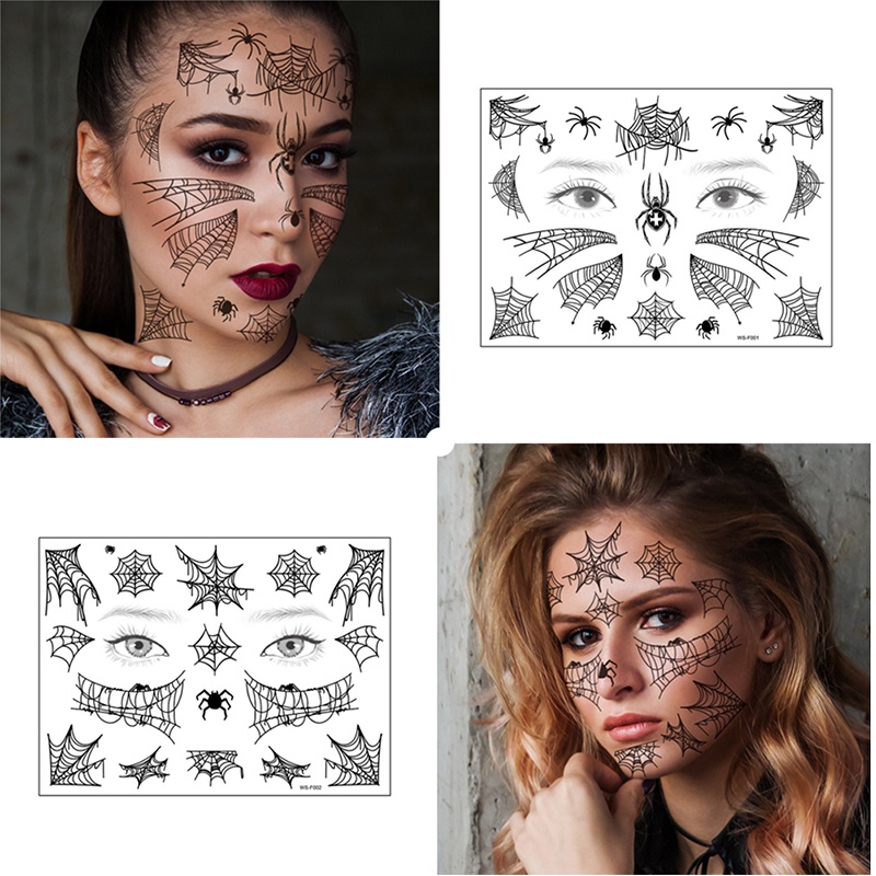 (Hàng Mới Về) Hình Xăm Dán Tạm Thời Hình Mạng Nhện Trang Điểm Halloween Vui Nhộn Chống Thấm Nước | BigBuy360 - bigbuy360.vn