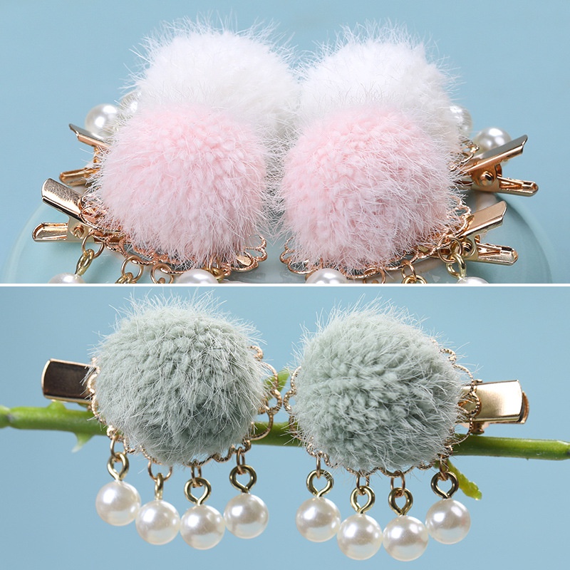 Kẹp Tóc Lông Nhung Dễ Thương Xinh Xắn Dành Cho Nữ