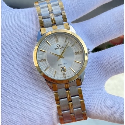 Đồng Hồ Nam OMEGA8222 Máy Quartz - Mặt Kính Sapphire - Kim Dạ Quang Cao Cấp