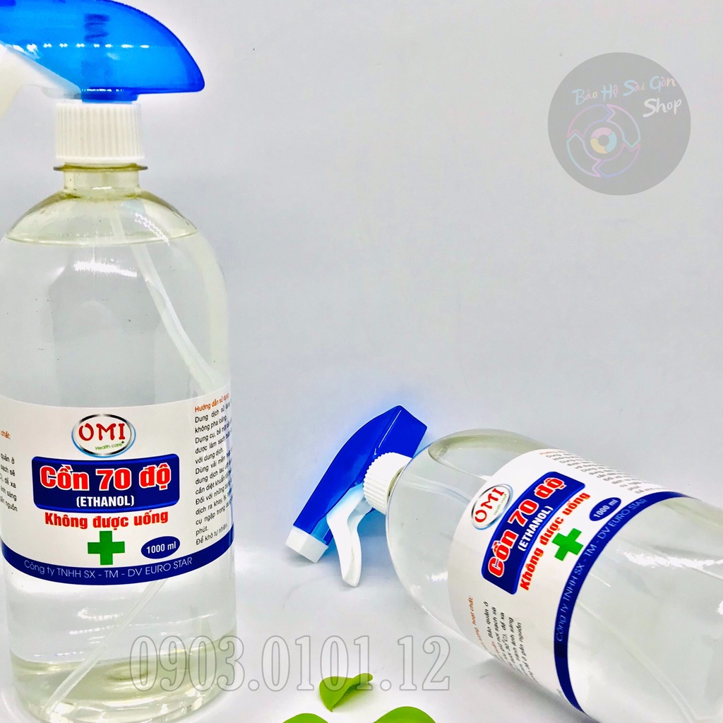 Cồn xịt khử khuẩn 70 độ chính hãng thương hiệu OMI &amp;  ADN, Dung dich sát khuẩn chai 1.000ml