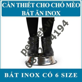 Bát ăn cho chó mèo inox