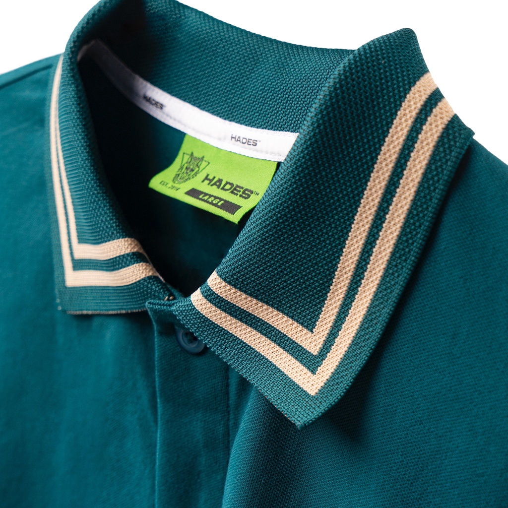 Áo Sơmi Tay Ngắn Unisex LOGO PACK GREEN Thun Cá Sấu - HADES Brand Chính Hãng | BigBuy360 - bigbuy360.vn