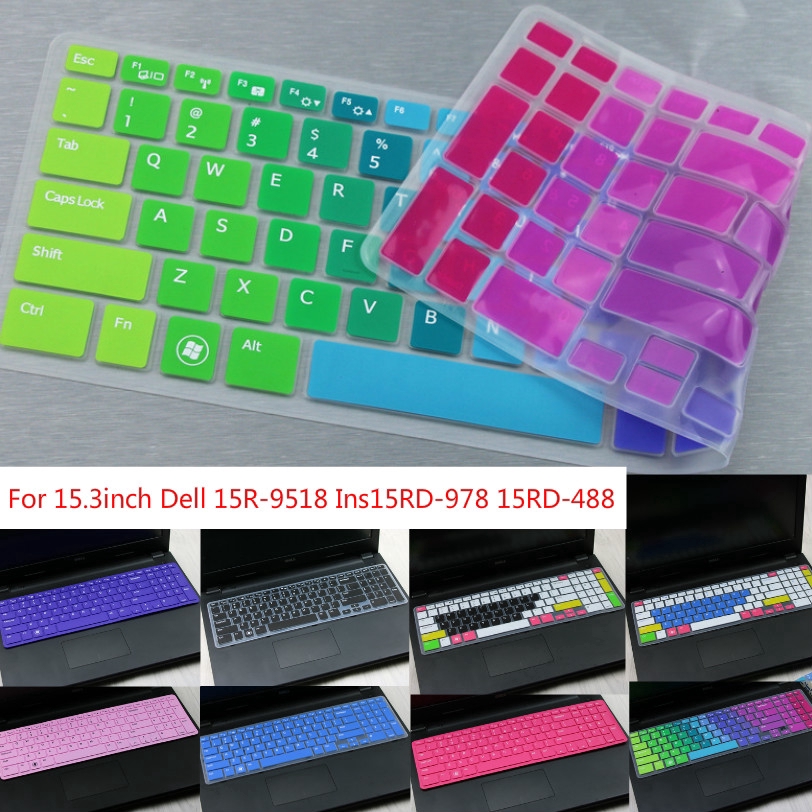 Miếng Dán Bàn Phím Laptop 15.3inch Bằng Silicon Siêu Mỏng Cho Dell 15r-9518 Ins15Rd-978 15rd-488