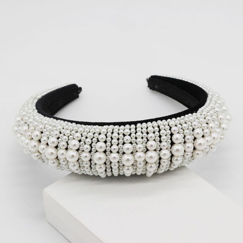 Băng Đô Đính Đá Ngọc Trai Phong Cách Baroque