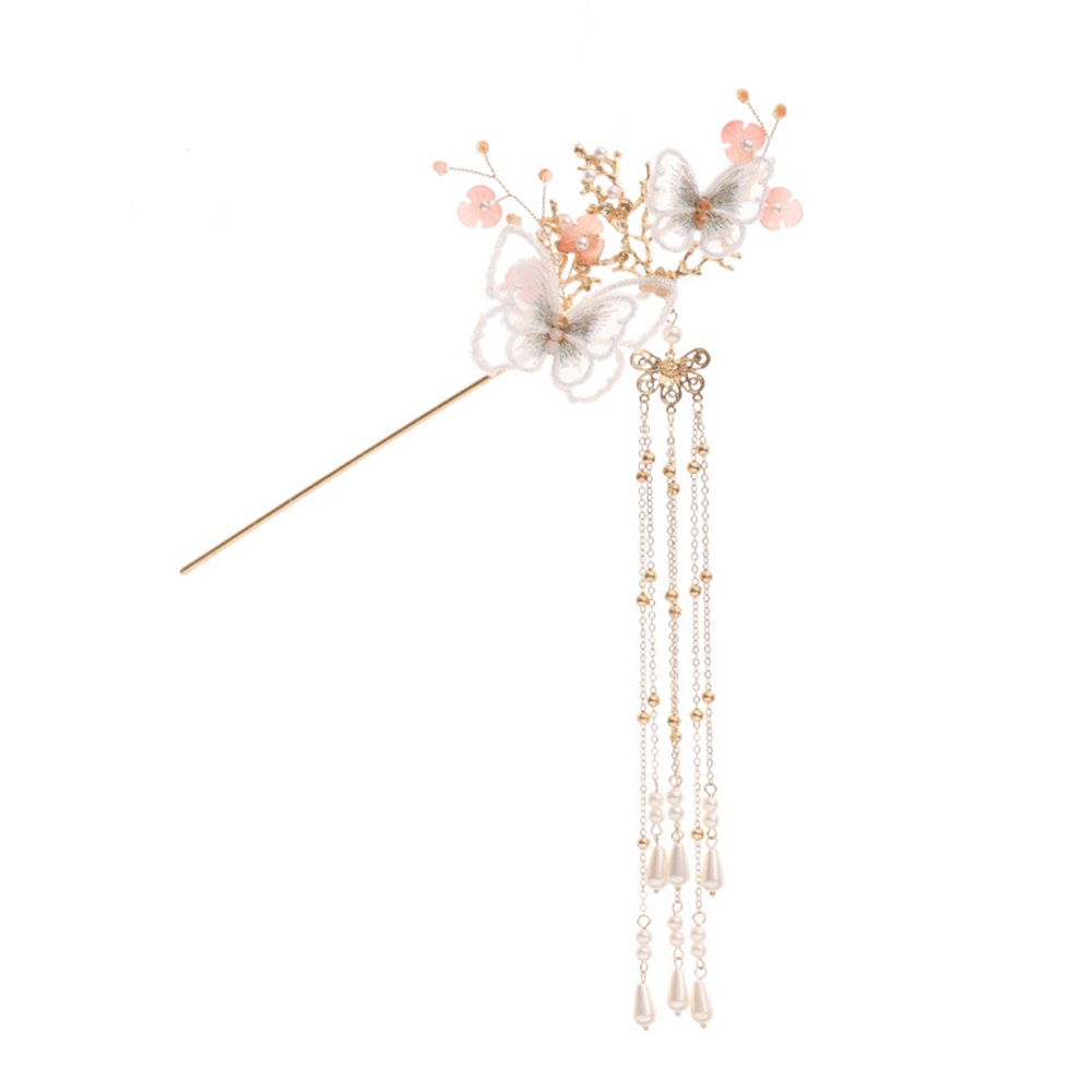 Set Trâm Cài Tóc Hình Hoa Và Bướm Phong Cách Trung Hoa