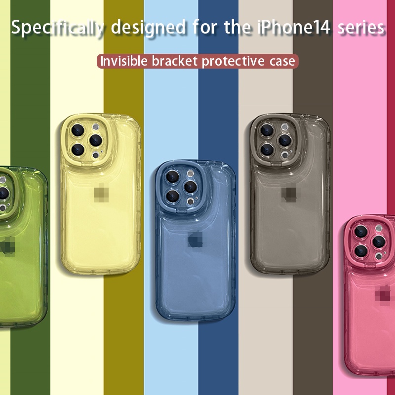 Ốp Điện Thoại Trong Mờ Viền Thẳng Cho iPhone14Pro IP13Pro iPhone14 iPhone11 Phone 12Promax 13Promax 13