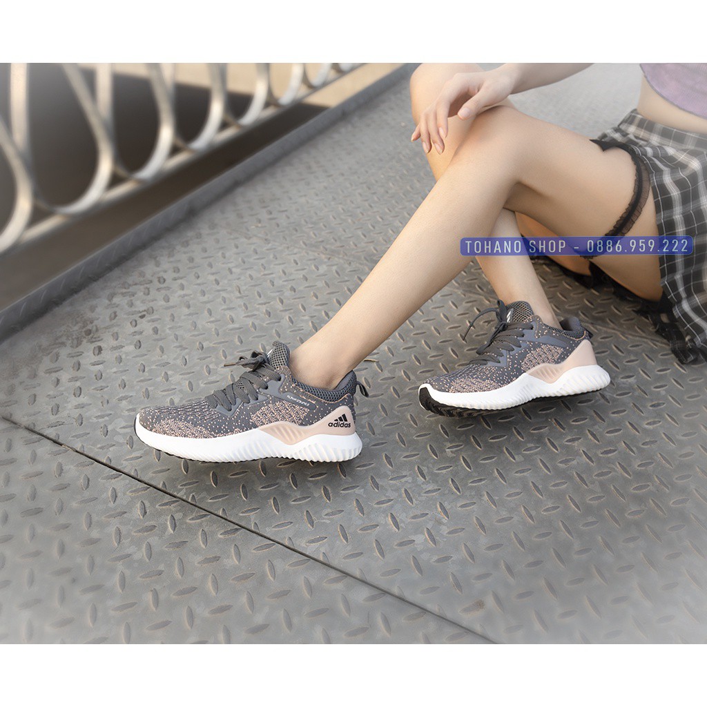 Giày Sneaker Nữ Giày Thể Thao Nữ Alpha Màu Tiêu Hồng