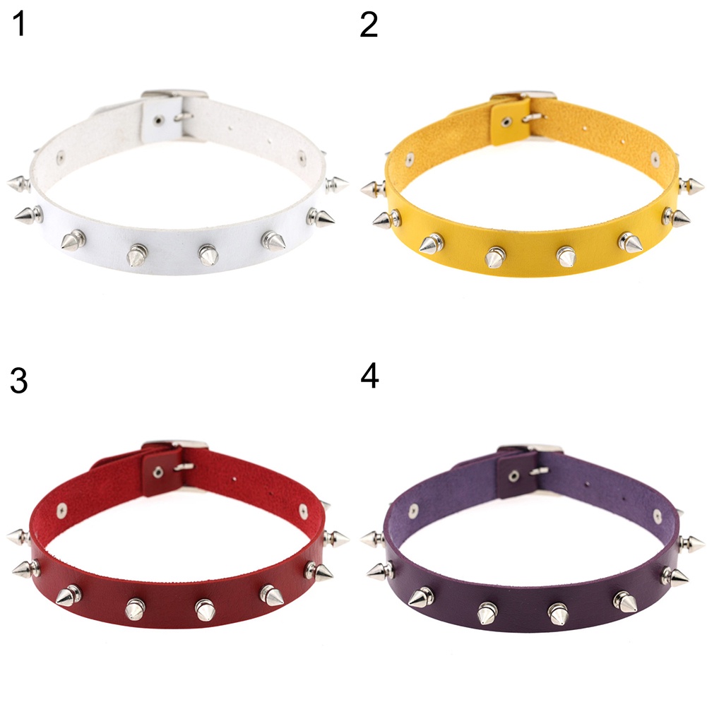 Vòng cổ choker giả da phong cách rock