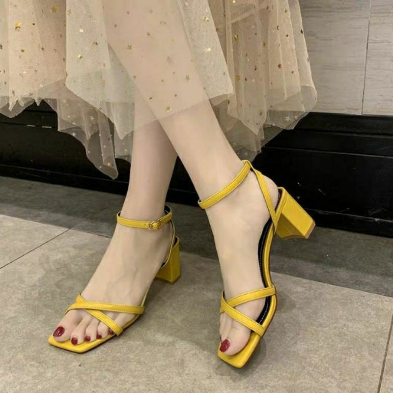 Giày cao gót dây mãnh nhiều màu cao 5cm BIG SIZE 32 33 34 40 41 42 43