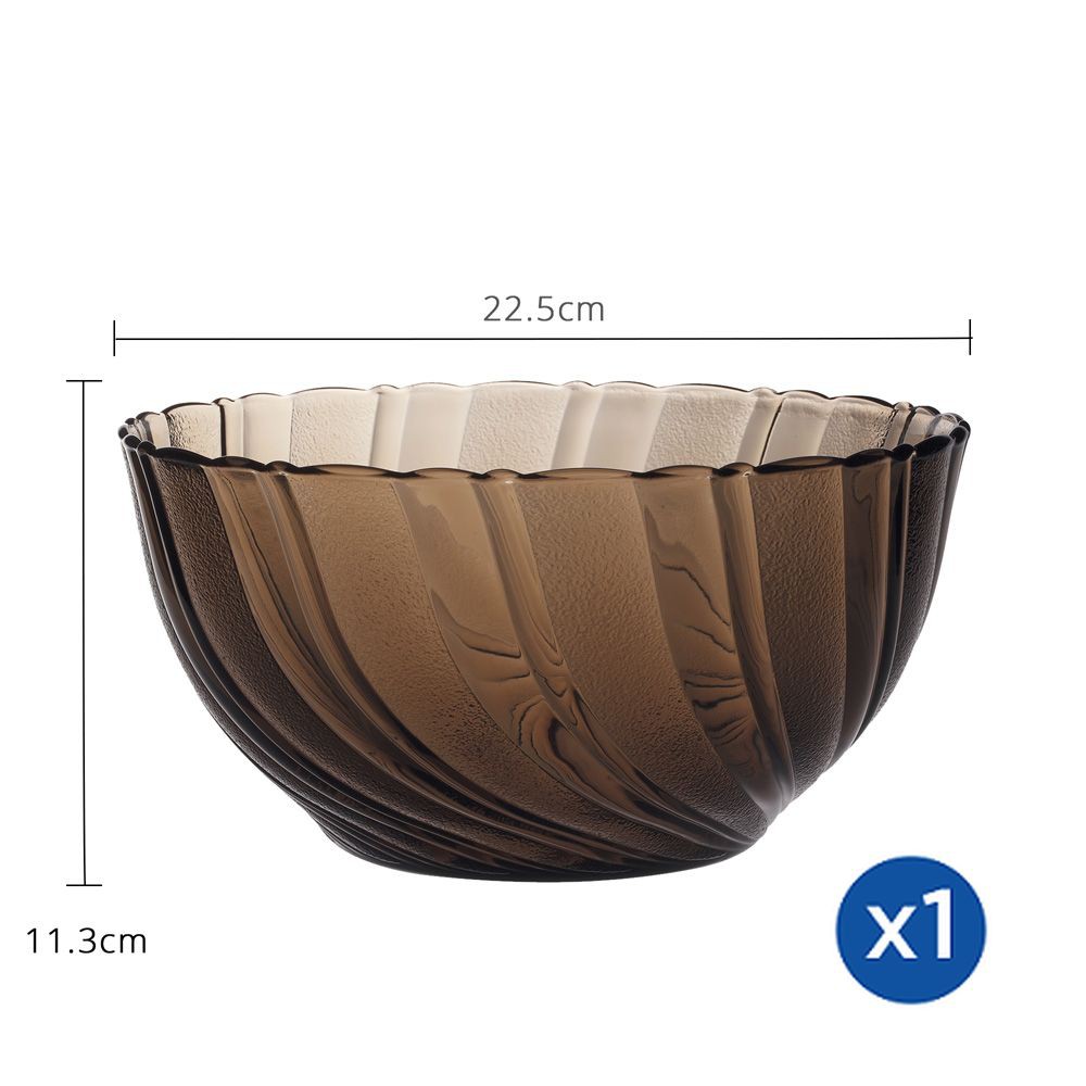 Tô D2003C Duralex - Beau Rivage Nâu khói Creole 22.5cm  Thủy tinh cường lực cao cấp Pháp